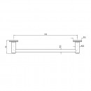 Savoir Towel Rail 45 cm Smooth Flange_Tech