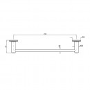 Zucchetti Savoir Towel Rail 45Cm Embossed Flange_Tech