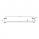 Zucchetti Savoir Towel Rail 60Cm Embossed Flange_Tech