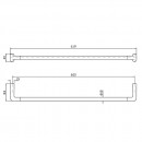 MedaMeda 600mm single towel rail_tech