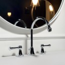 Agorà Classic Basin Set with Chrome Lever handles and High Spout_Hero