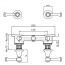 Agorà Classic Wall Mounted Chrome Lever Set_Tech