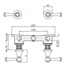 Agorà Classic Wall Mounted Chrome Lever Set_Tech