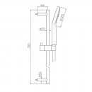 Complete slide rail with ABS 3-jet handshower_Tech