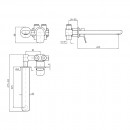 Brim Wall Mount Basin Mixer - 225mm spout_Tech