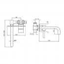 Zucchetti Pan wall tap Mixer With Plate 175mm Spout_Tech