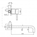 Zucchetti Pan wall tap Mixer 230mm Spout_Tech