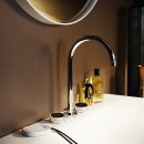 Zucchetti Savoir Basin Set High Spout Embossed Flange_Hero