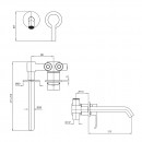 SUP wall mounted basin mixer - 180mm spout_Tech